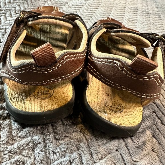 Open-Toed Brown Dress Sandals - Picture 4 of 5